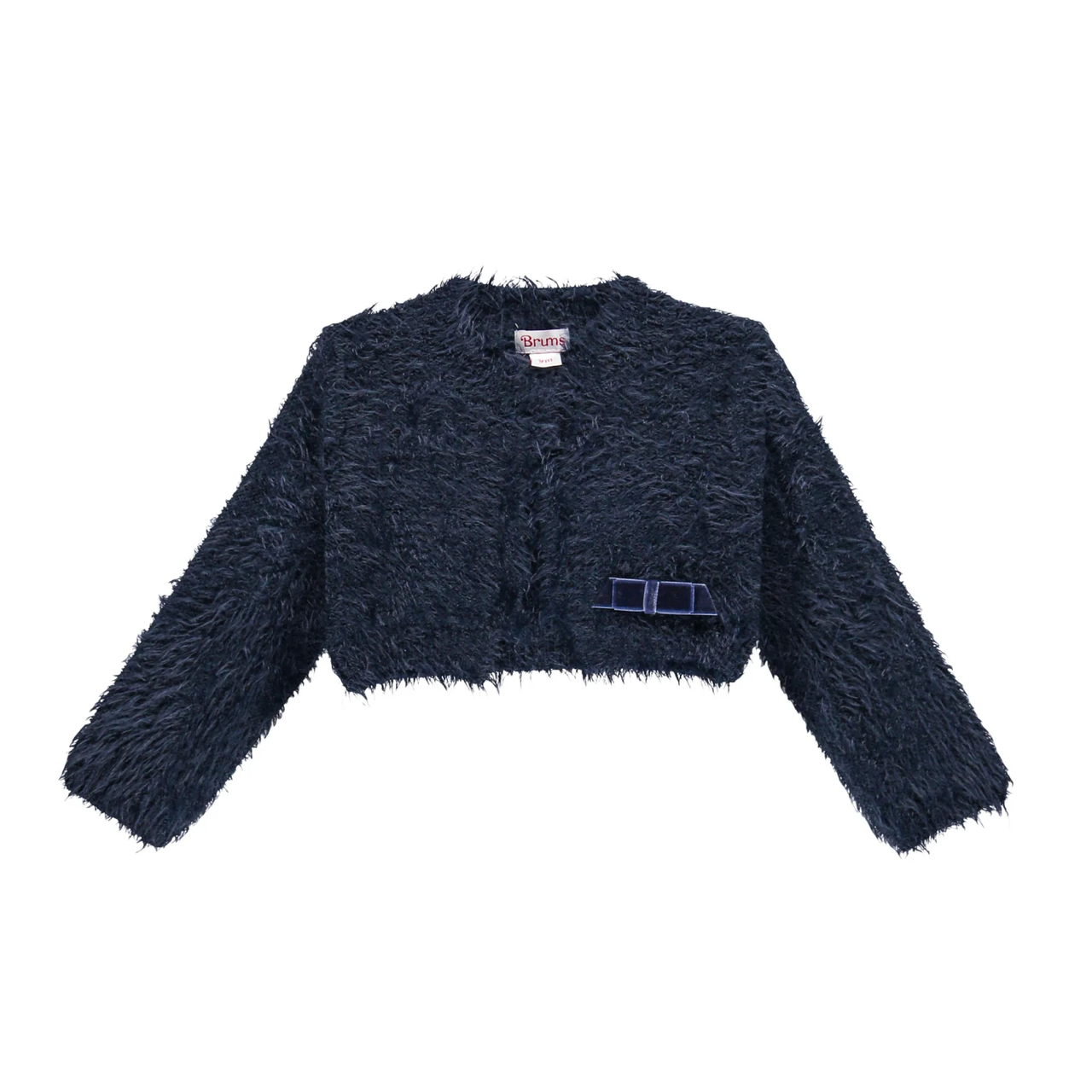 

Мини-кардиган с эффектом меха для девочки Brums 193BGHC004 синий 140
