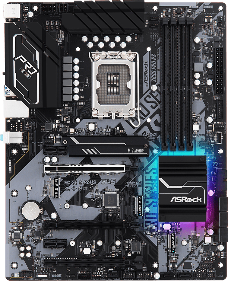 

Материнская плата ASRock Z690 Pro RS (s1700, Intel Z690, PCI-Ex16)