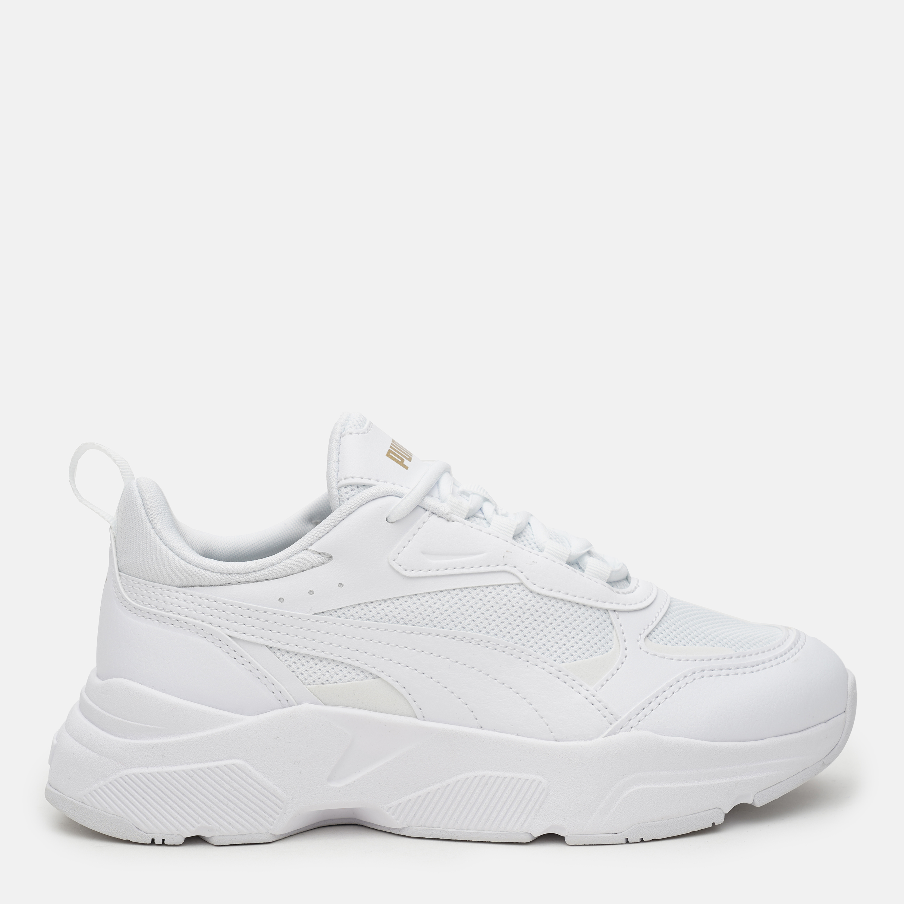 Акція на Жіночі кросівки Puma Cassia 38464701 37.5 (4.5) 23.5 см Puma White-Puma White-Puma Team Gold від Rozetka