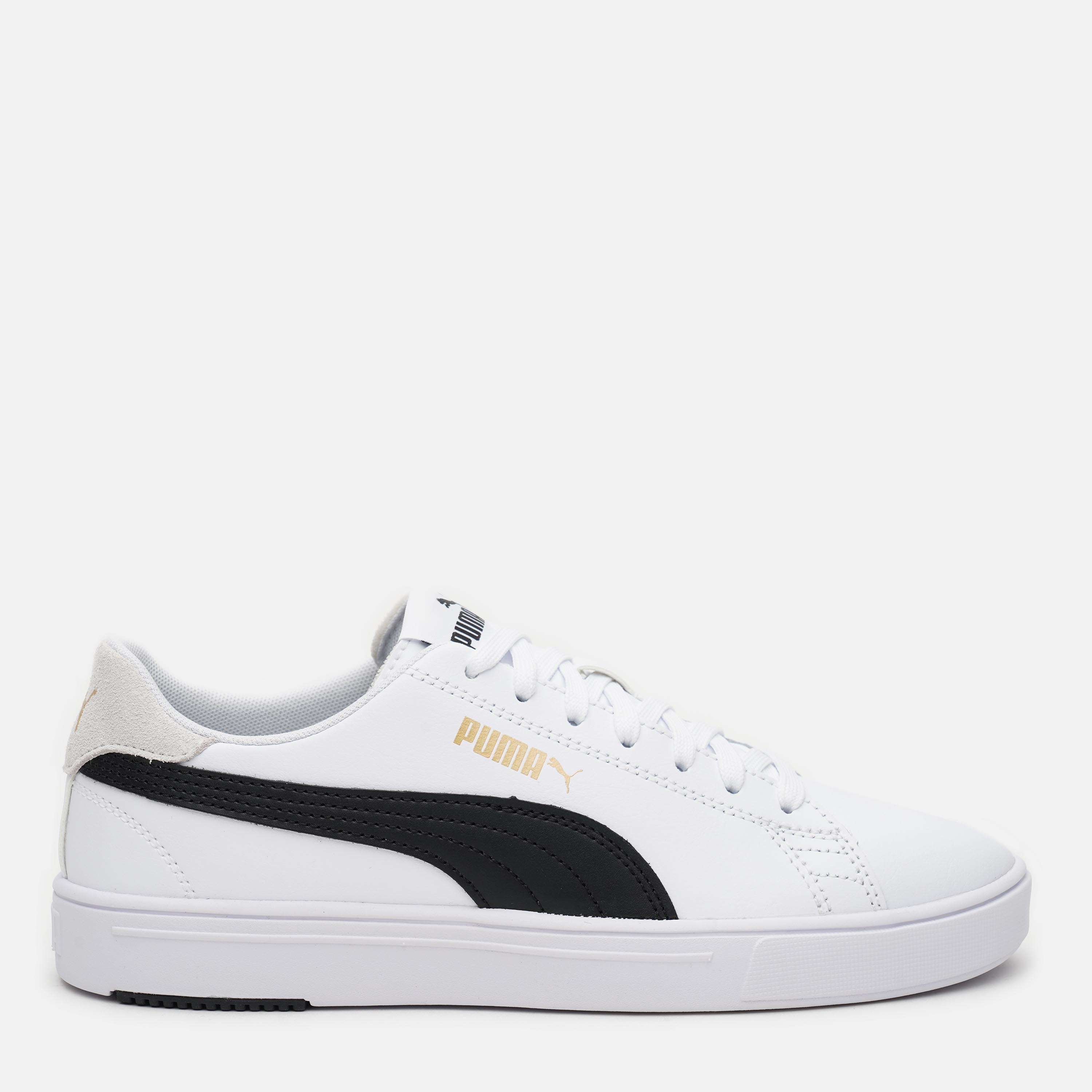 Акція на Жіночі кеди низькі Puma Serve Pro Lite 37490208 40.5 (7) 26 см Puma White-Puma Black-Puma Team Gold від Rozetka