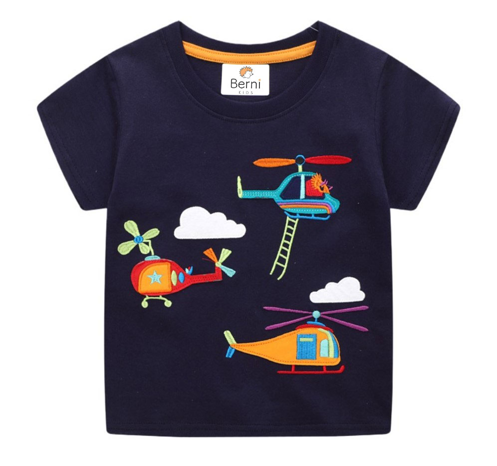 

Футболка для мальчика с изображением вертолета синяя Helicopters Berni Kids (130) (59972)