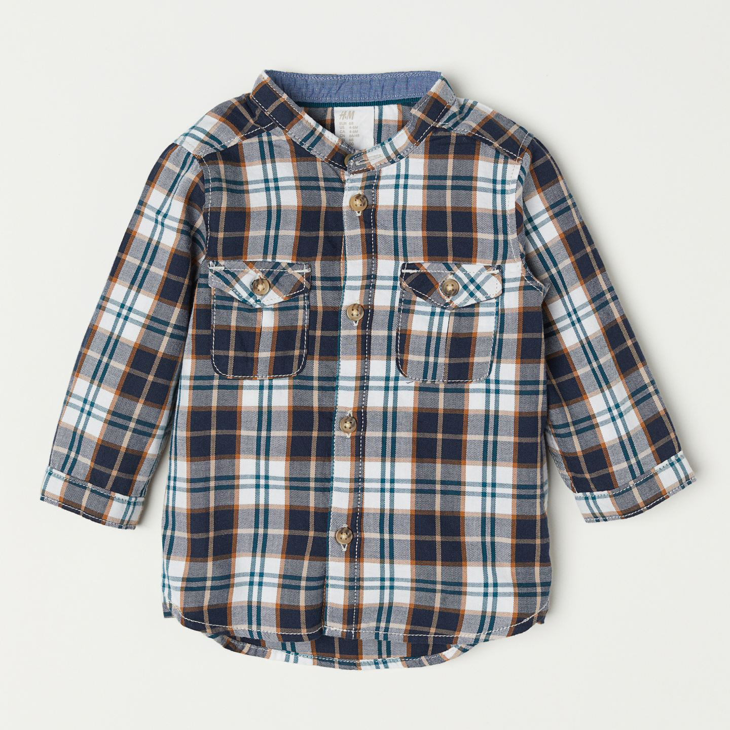 

Рубашка H&M HOM92116 74 см Коричневый/Зеленый