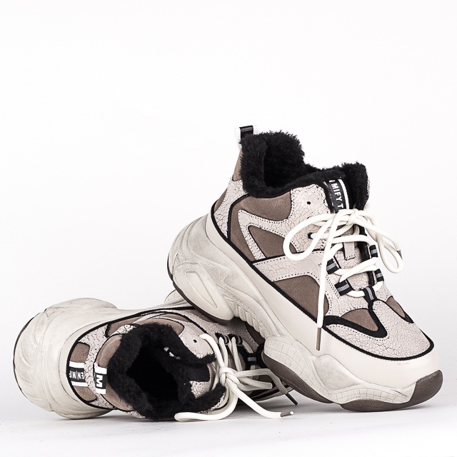 

Кроссовки женские зима Loris Bottega 00-00005875 Бежевый р.37 (23 см.)