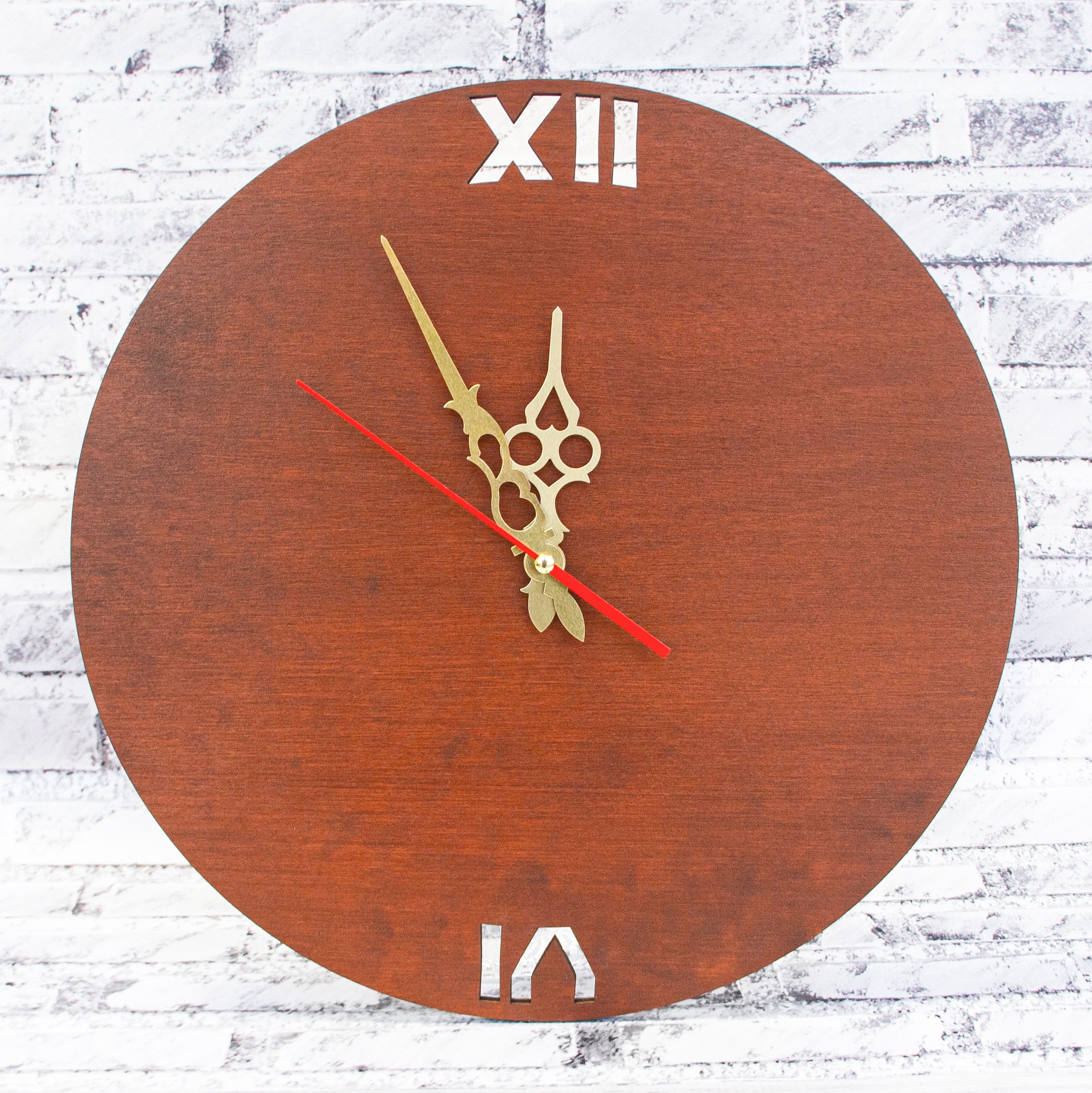 

Настенные часы "XII-VI", Красное дерево, WOODPRESENT