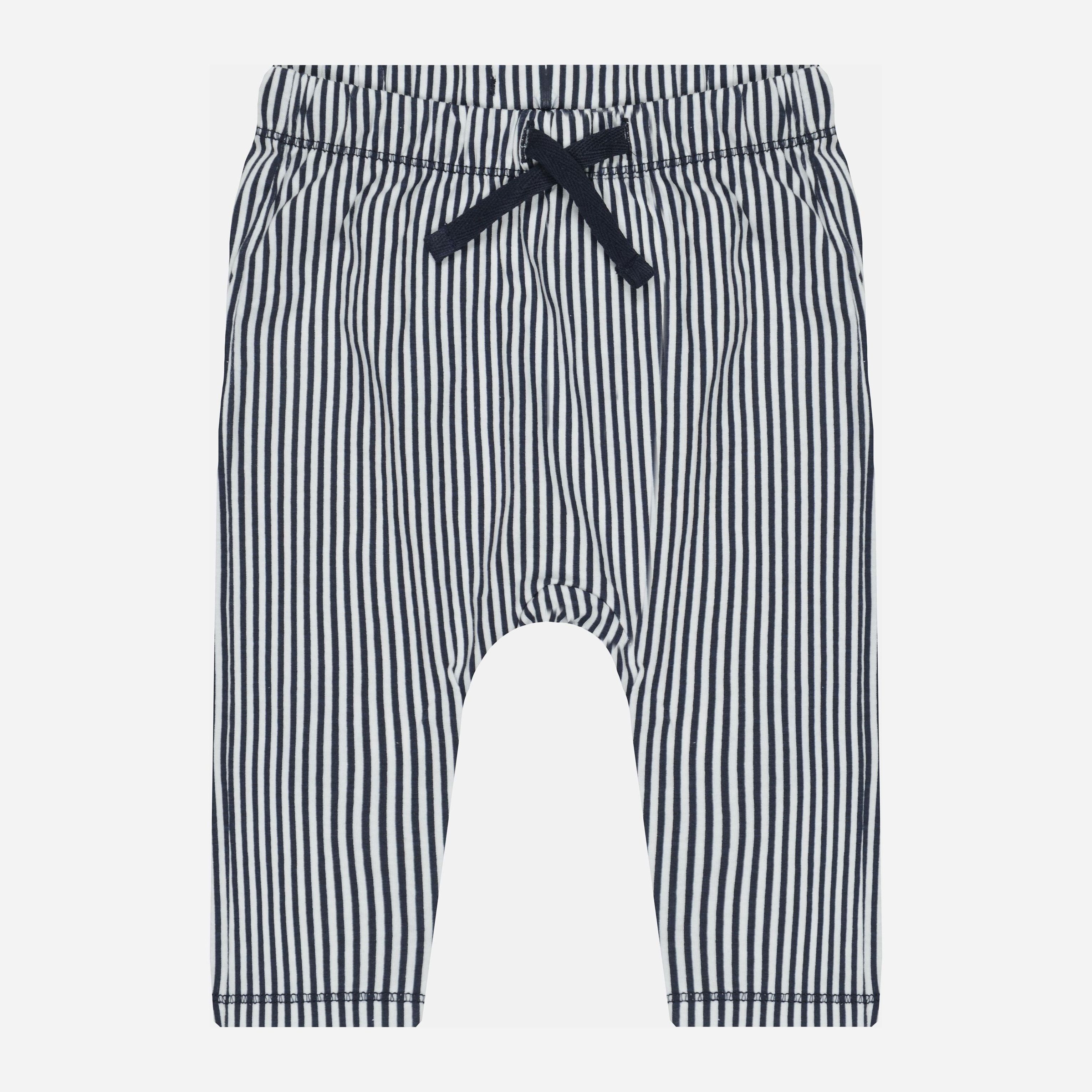 

Брюки H&M 1902-70607312 68 см Бело-синие в полоску