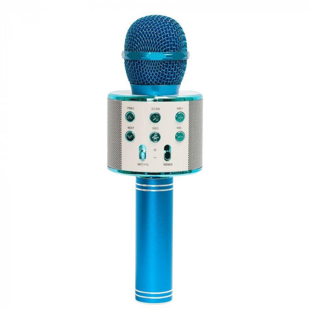 

Караоке микрофон с колонкой WS-858 беспроводной (WS-858(Blue))