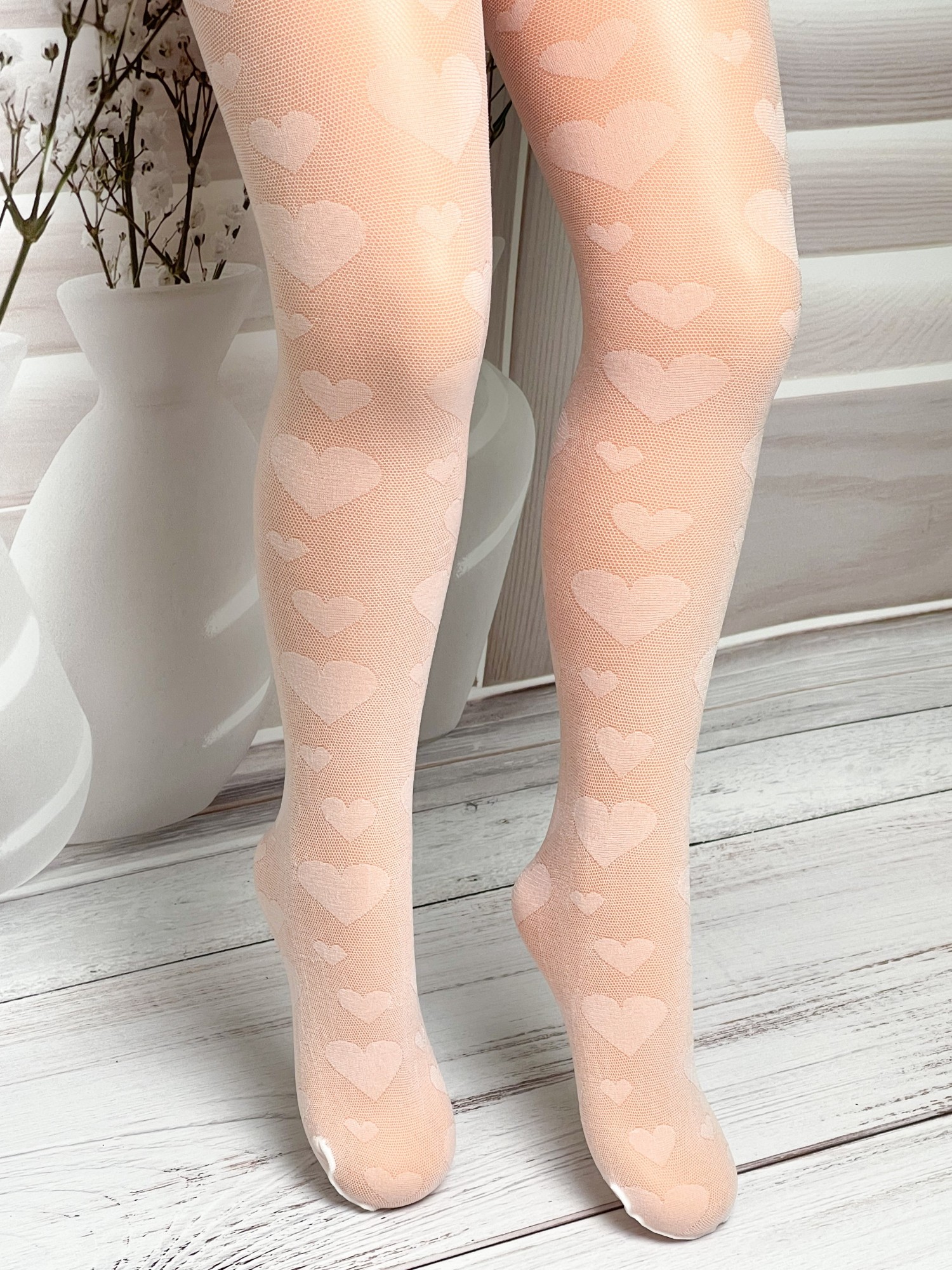 

Капроновые колготы Day Mod Lal белые 119-131 см