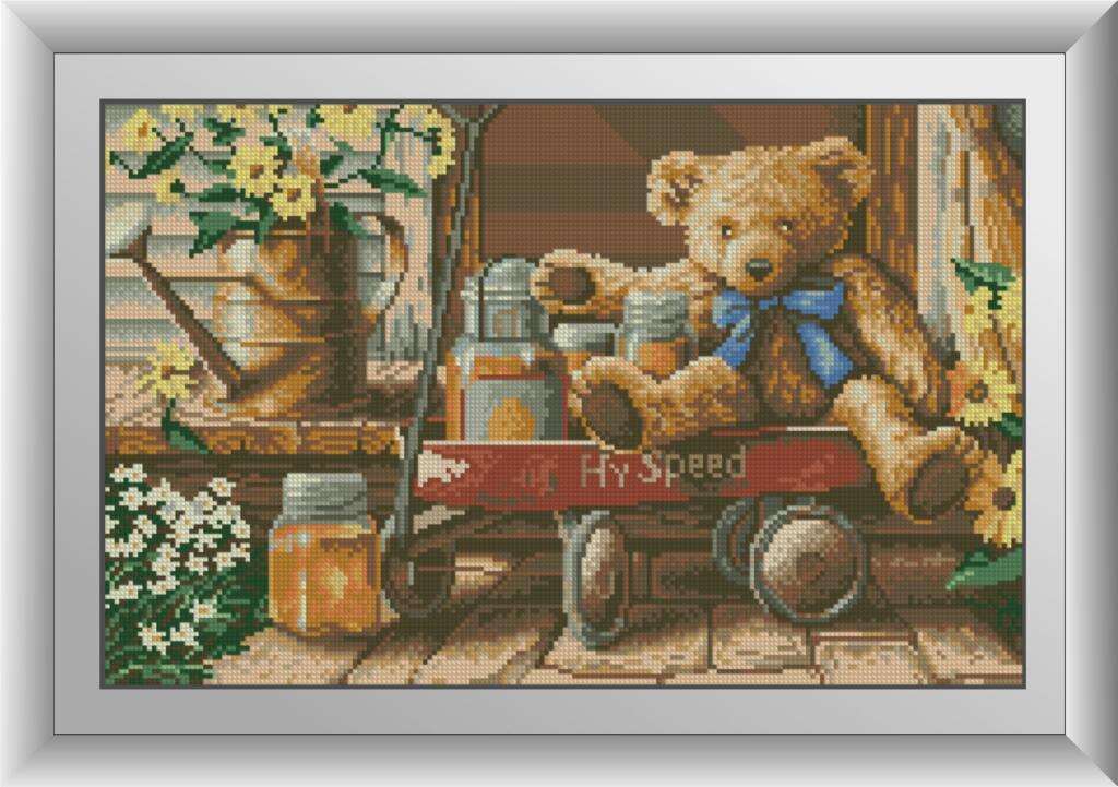 

Алмазная мозаика Медвежонок с медом Dream Art 30494 31x49см 29 цветов, квадр.стразы, полная зашивка. Набор алмазной вышивки