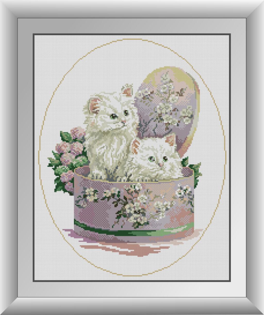 

Алмазная мозаика Подарок (котята) Dream Art 30394 42x53см 28 цветов, квадр.стразы, полная зашивка. Набор алмазной вышивки