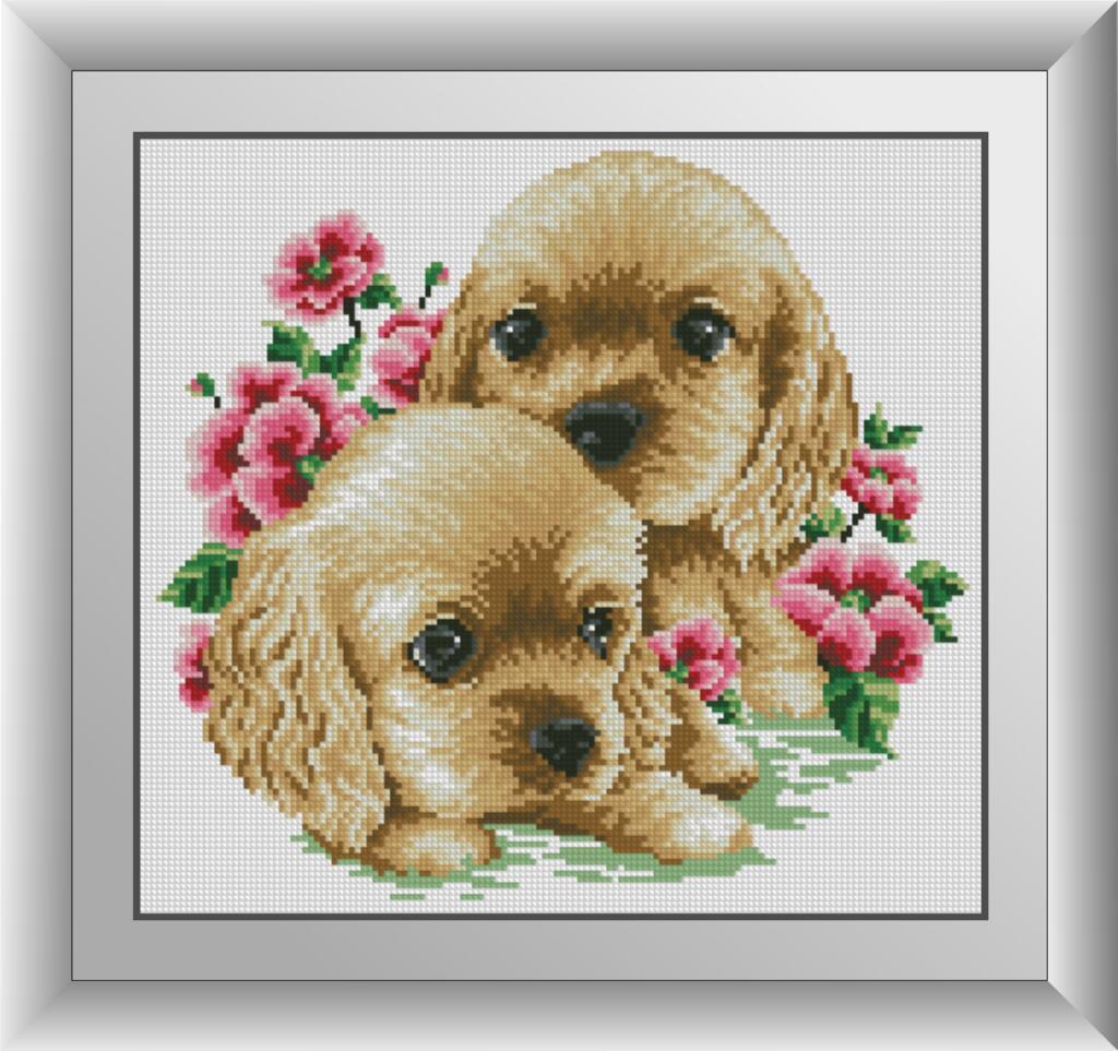 

Алмазная мозаика Кокер-спаниели Dream Art 30275 33x36см 22 цветов, квадр.стразы, полная зашивка. Набор алмазной вышивки