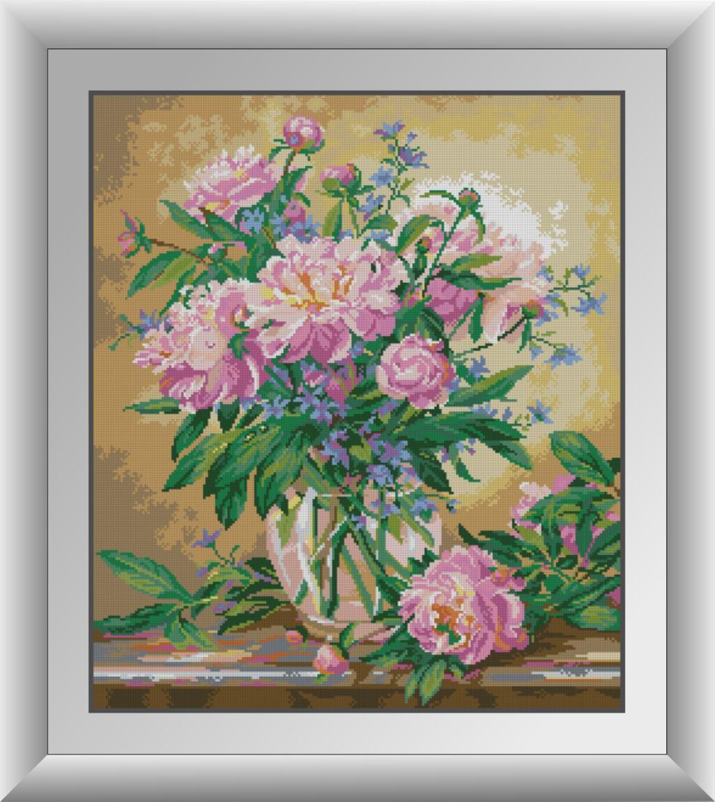 

Алмазная мозаика Нежные пионы Dream Art 30080 54x63см 29 цветов, квадр.стразы, полная зашивка. Набор алмазной вышивки