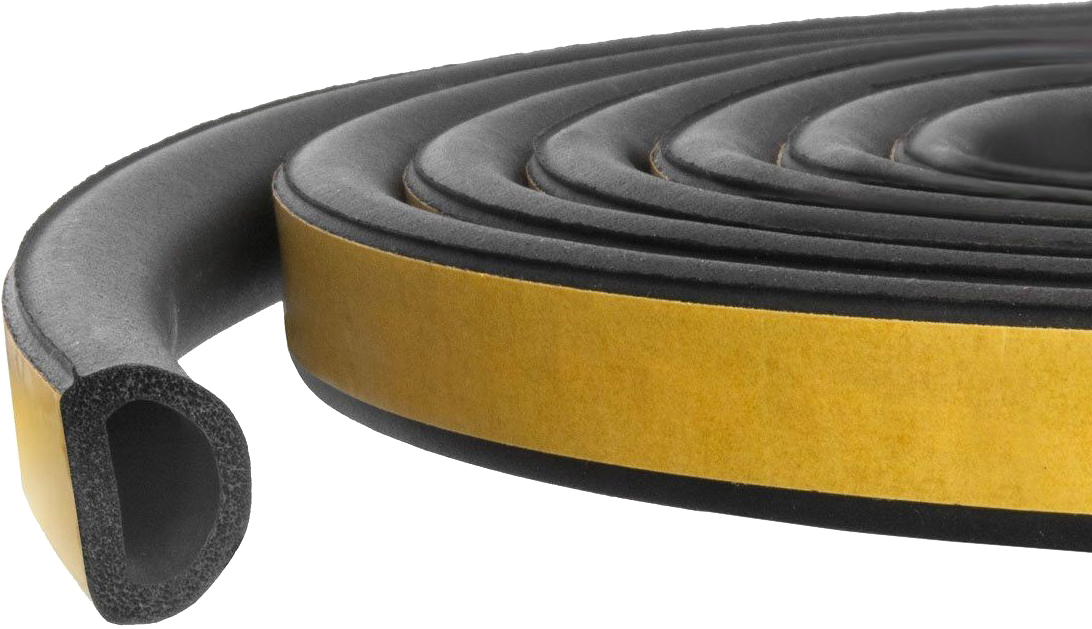 

Уплотнитель самоклеющийся Stomil Sanok D 21x15 мм 50 м Черный (SD-112X)