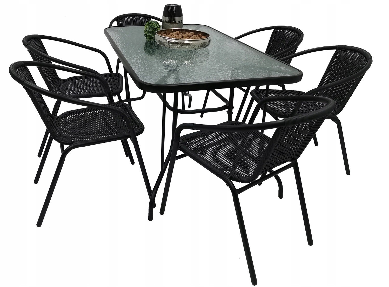 

Комплект садовой мебели Kontrast Garden BISTRO black Cтол + 6 стулов