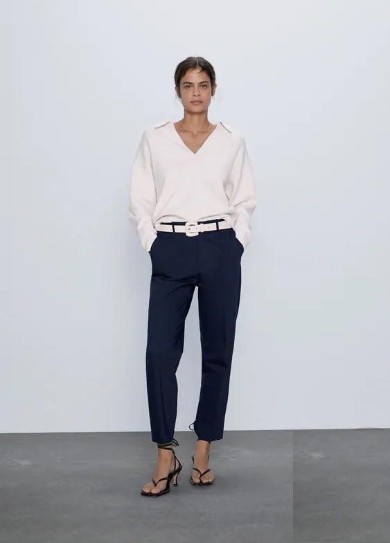 

Брюки Zara  темно синий 9929343401, Брюки Zara L темно синий 9929343401