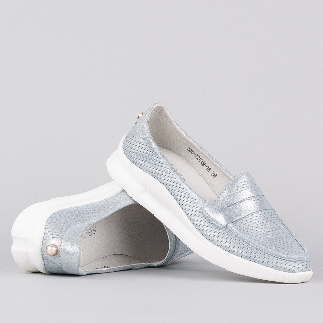 

Мокасины женские деми Allshoes 00-00005042 Голубой р.39 (25 см.)