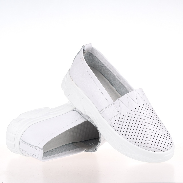 

Мокасины женские деми Allshoes 00-00005506 Белый р.41 (25,5 см.)