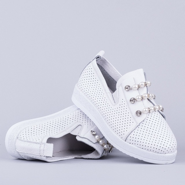 

Мокасины женские деми Allshoes 00-00005043 Белый р.38