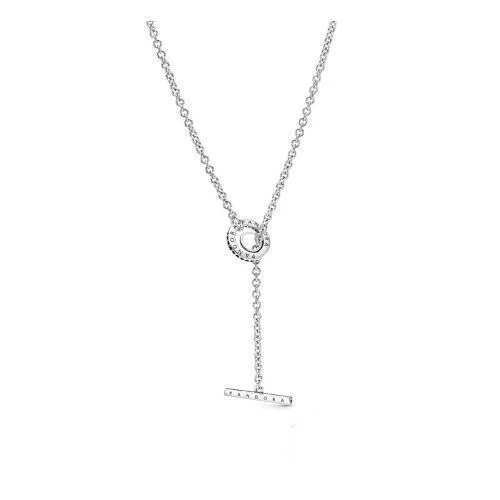 

Серебряное Колье Пандора Кольцо Паве и Т-Подвеска 399050C01-80