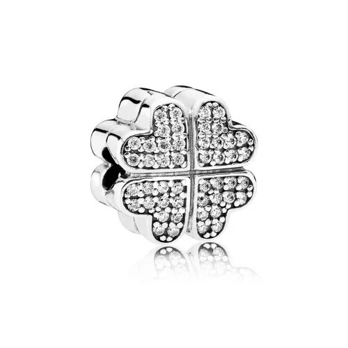 

Серебряный Шарм Пандора Лепестки Любви #791805CZ