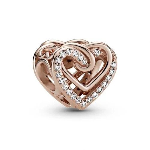 

Серебряный Шарм Пандора Rose Переплетенные Сердца #789270C01