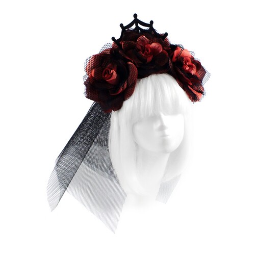 

Обруч Сеньорита Марианна с фатой SETA Decor 19-942-Old Rose