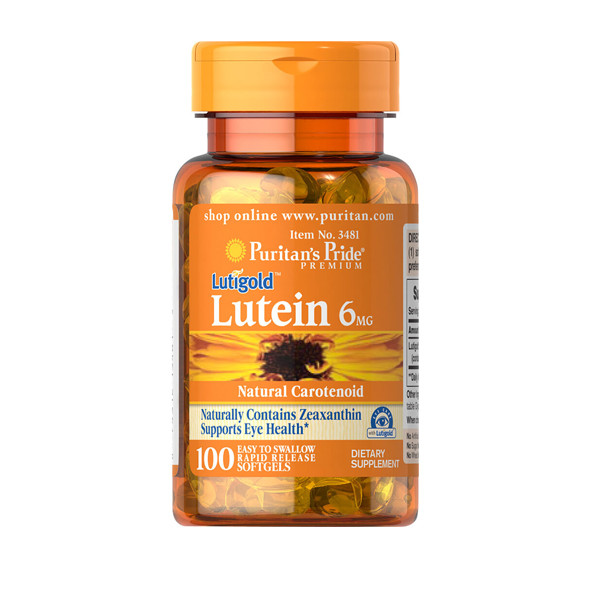 

Витамины Puritan's Pride Lutein with Zeaxanthin 6мг 100 капсул
