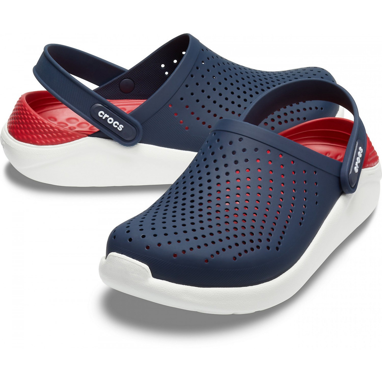 

Сабо Crocs LiteRide, М12, синие с красным, 46-47