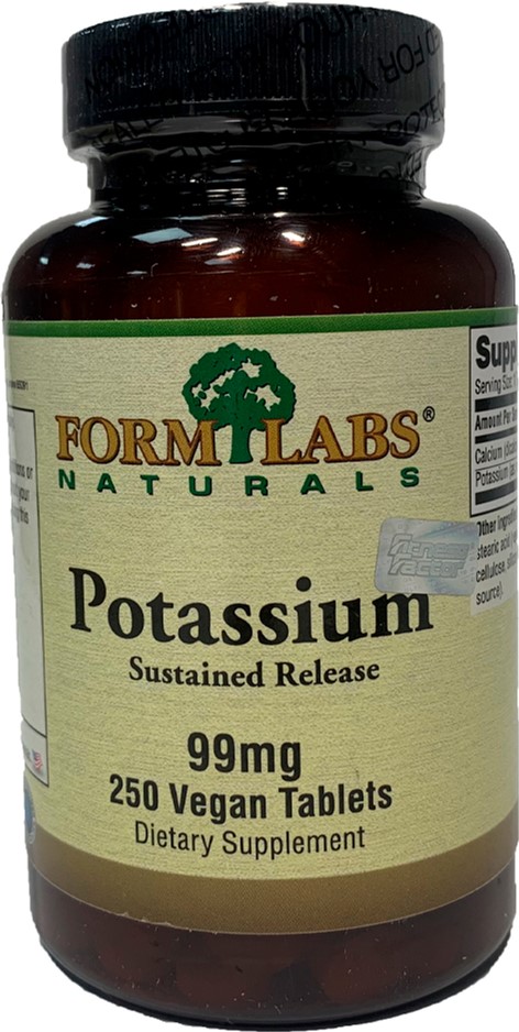 

Калий Form Labs Naturals Potassium Sustained Release 99 мг 250 таблеток (871230007479)