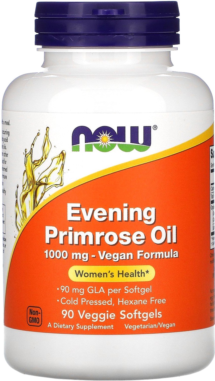 

Масло примулы NOW Foods Evening Primrose Oil 1000 мг 90 веган капсул (733739017581)