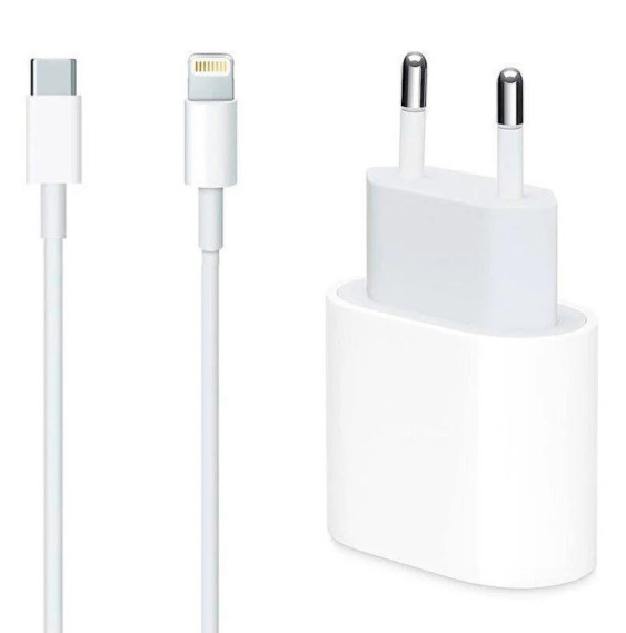 

Сетевое Зарядное Устройство для Apple 25W Type-C Power Adapter + Type-C to Lightning cable (A) (box) (Белый)