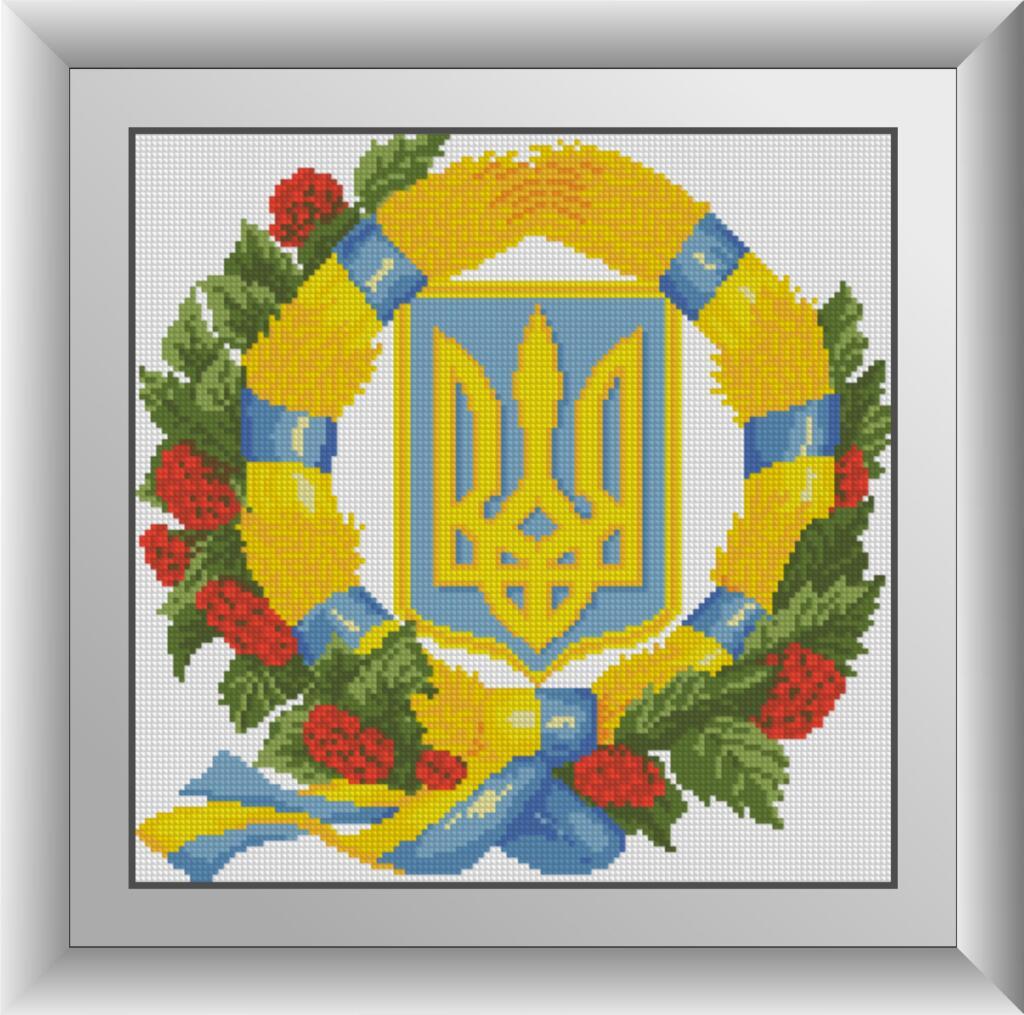 

Алмазная мозаика Герб Украины 4 Dream Art 30113 34х34см 15 цветов, квадр.стразы, полная зашивка. Набор алмазной вышивки