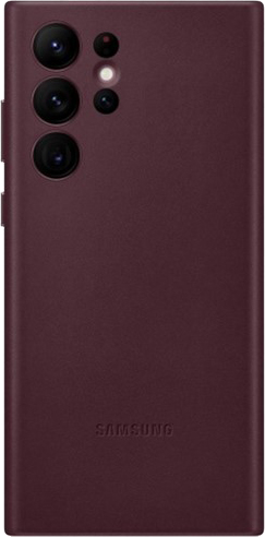 

Панель Samsung Leather Cover для Samsung Galaxy S22 Ultra Burgundy (EF-VS908LEEGRU)