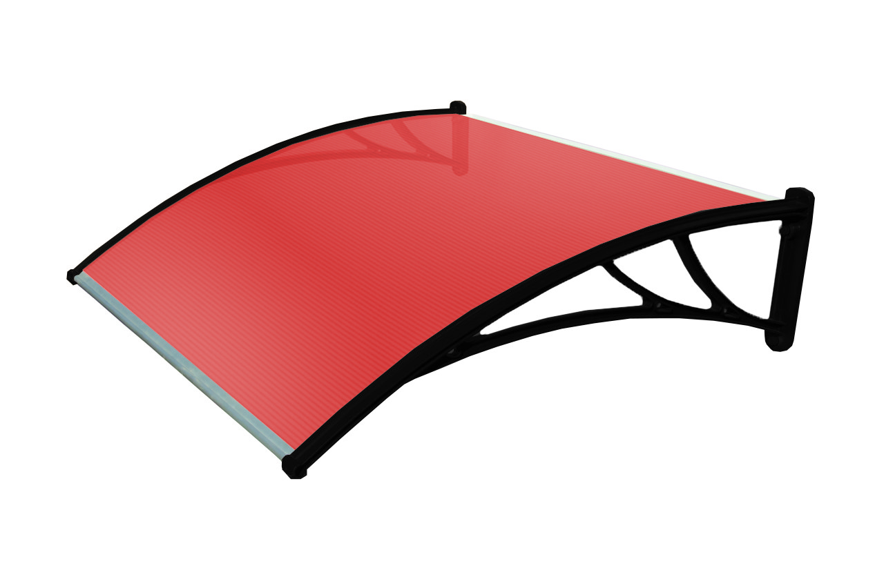 

Козырек "TanDem" 1500х930х280мм Черный с Сотовым Поликарбонатом 4мм Красный