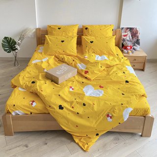 

Комплект постельного белья Lelit 0384/1 Бязь Ярко-желтый с сердцами 180х215