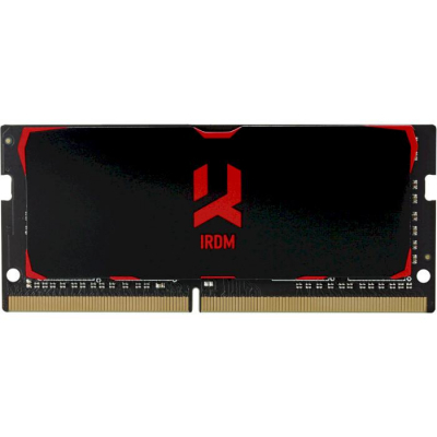 

Модуль памяти для ноутбука SoDIMM DDR4 16GB 3200 MHz IRDM Black Goodram (IR-3200S464L16A/16G)