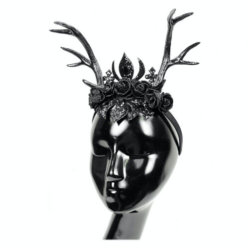 

Рога Чёрный олень на обруче SETA Decor 19-1034BLK