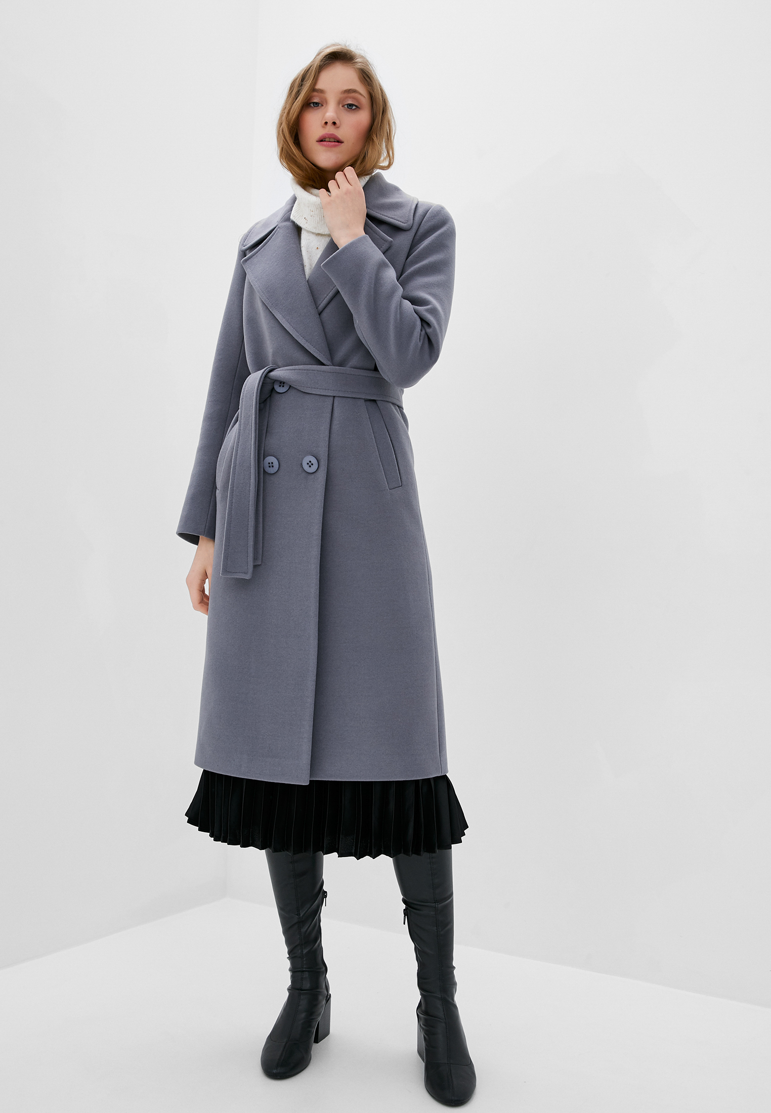 

Пальто демисезонное серое DANNA 1799GR, Пальто демисезонное серое DANNA 1799GR 46