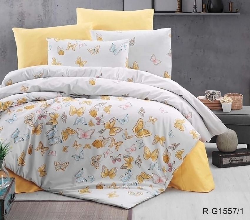 

Постельное белье с компаньоном (G1557/1) 2-спальный TAG tekstil Белый