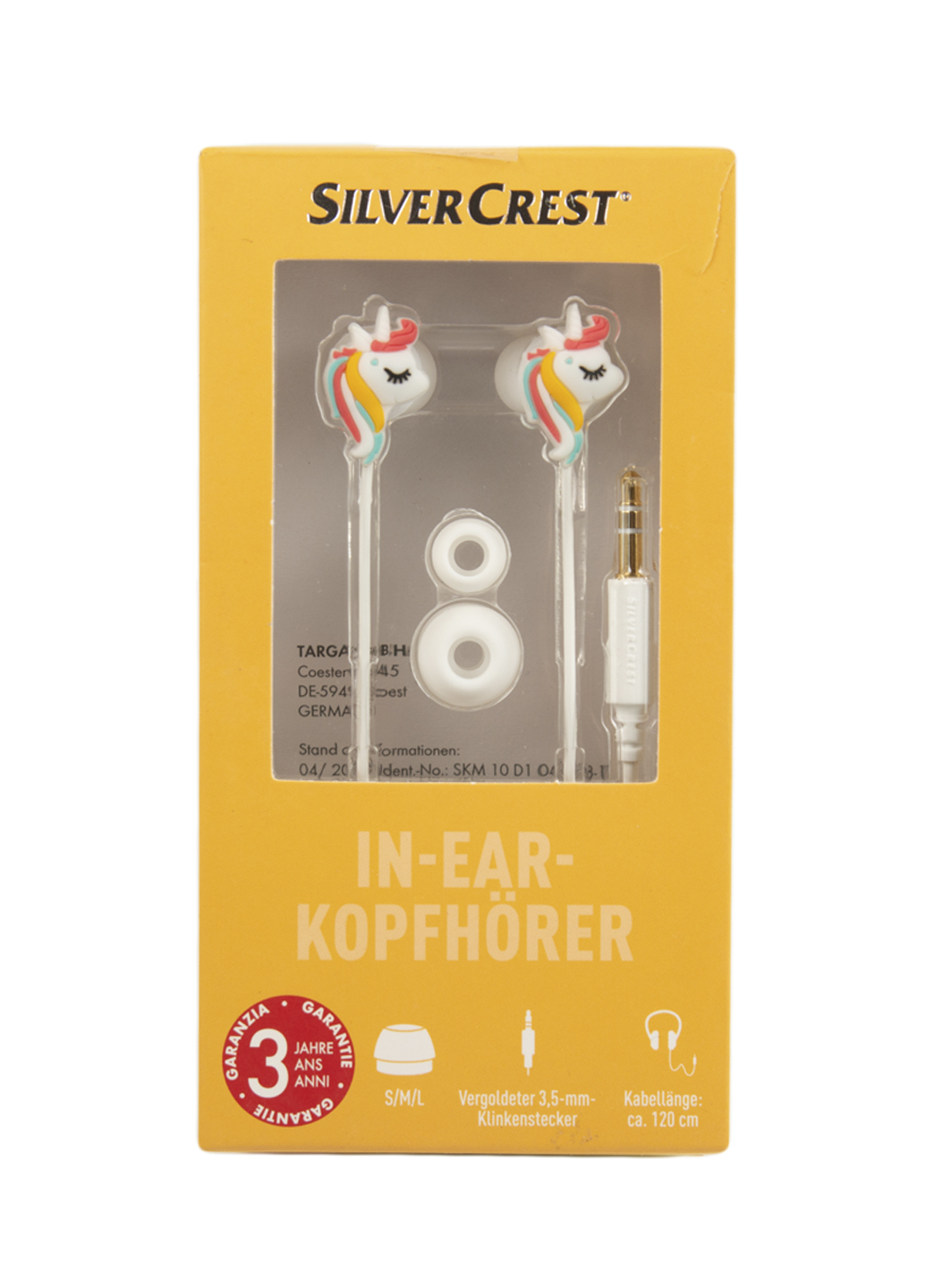 

Наушники вакуумные SKM 10 D1 "Единорожек" SilverCrest 120см Белый 32000000101996