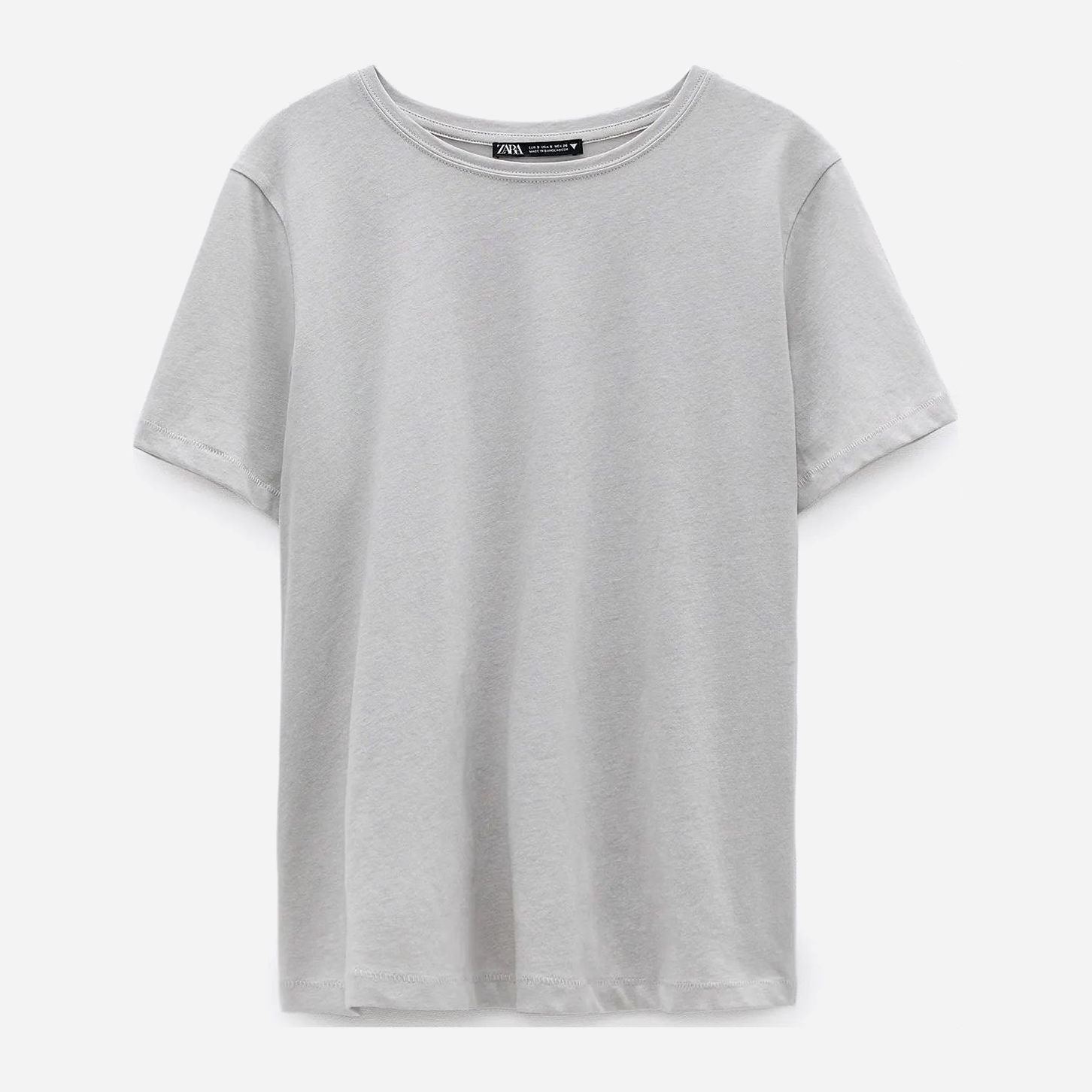 

Футболка Zara 0962-018-802  Светло-серая, Футболка Zara 0962-018-802 S Светло-серая