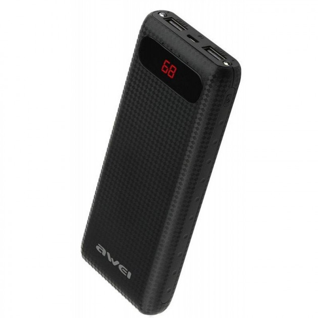 

УМБ внешний аккумулятор Power Bank Awei P70K 20000 mAh Original Черный