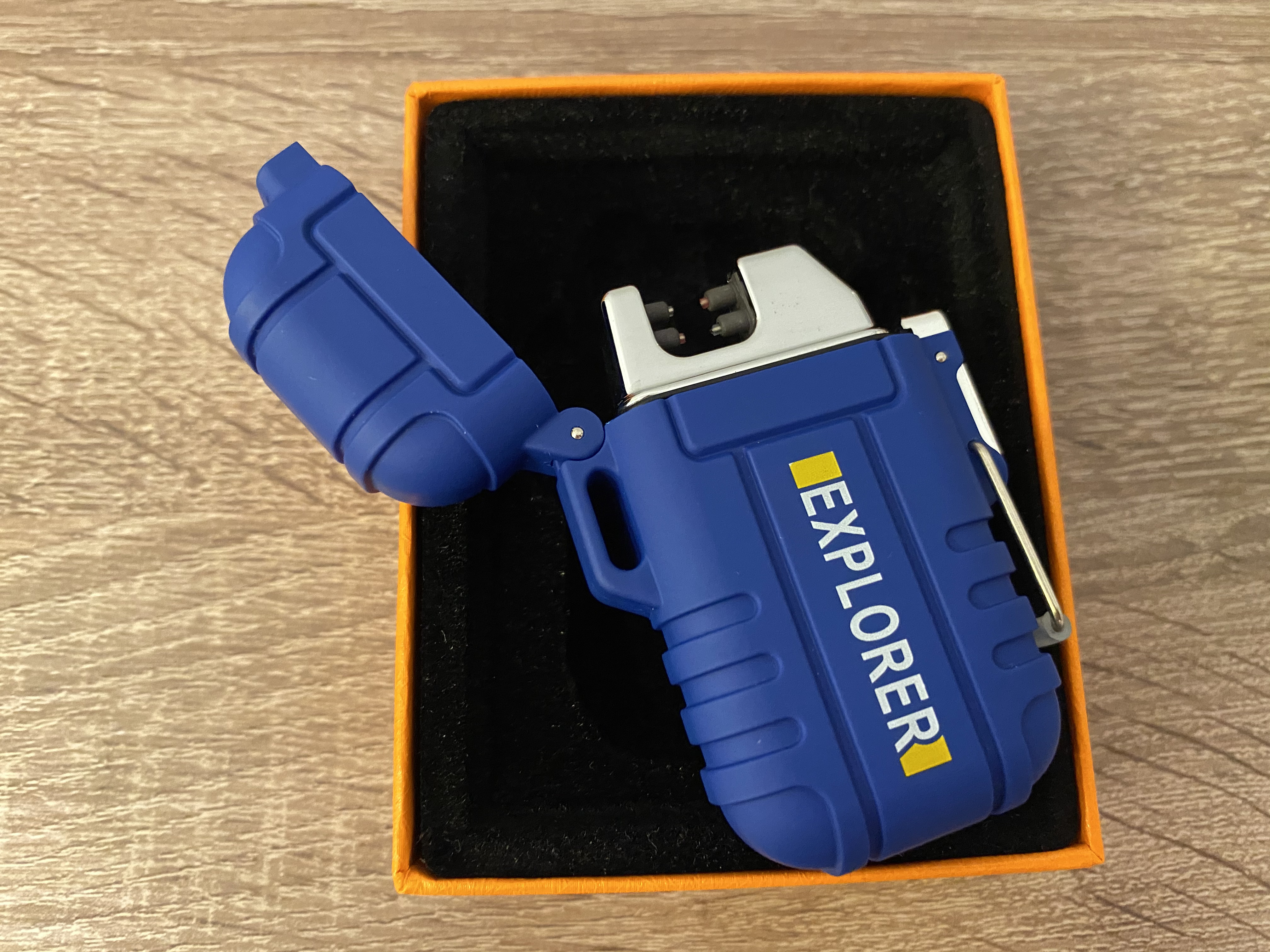 

Зажигалка импульсная электрическая USB UKC EXPLORER Синяя