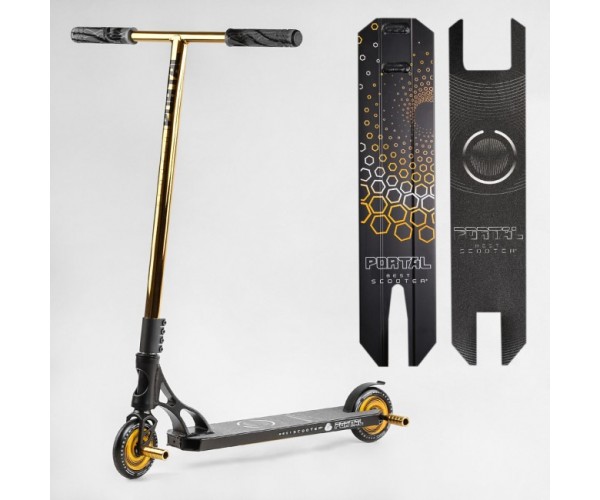 

Самокат трюковый Best Scooter Portal PL-91977. HIC-система, ПЕГИ, алюминиевый, колёса 120мм, Желтый