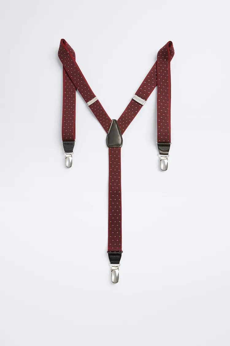 

Подтяжки Zara  бордовый 6907402605, Подтяжки Zara One Size бордовый 6907402605