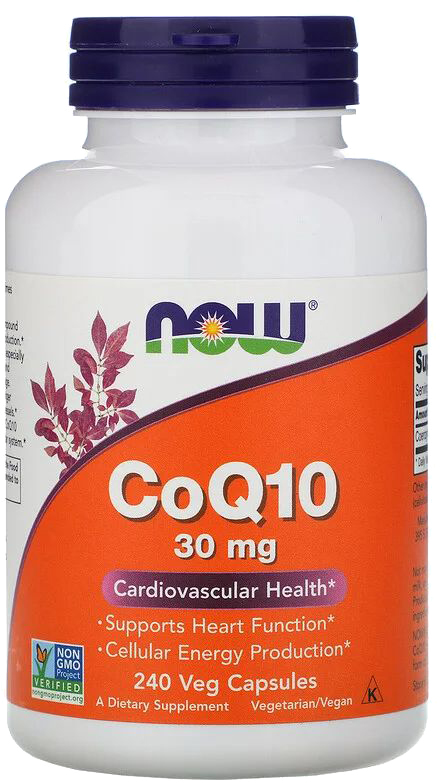 

Натуральная добавка Now Foods CoQ10 30 мг 240 веган капсул (733739031907)