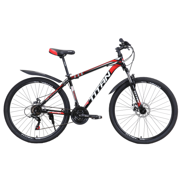 

Велосипед Titan Energy 27.5" 17" Чёрный-Красный-Белый