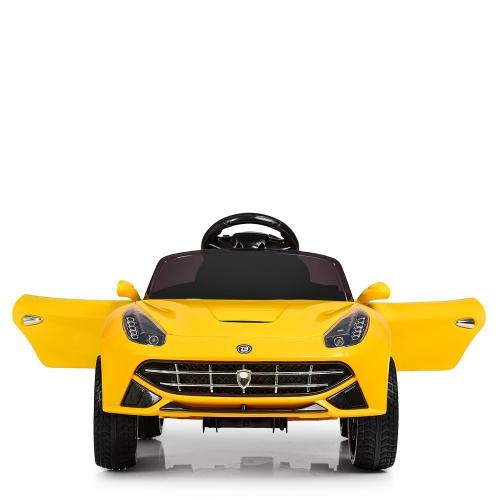 

Электромобиль для детей Ferrari с амортизаторами. Радиоуправляемый. 2х6V/5A. EVA. Желтый. Bambi. M 3176EBLR-6