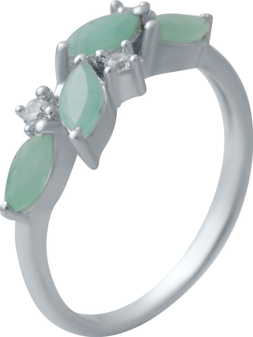 

Серебряное кольцо SilverBreeze с натуральным изумрудом 1.123ct 2032236 18.5 размер, 18.5 размер
