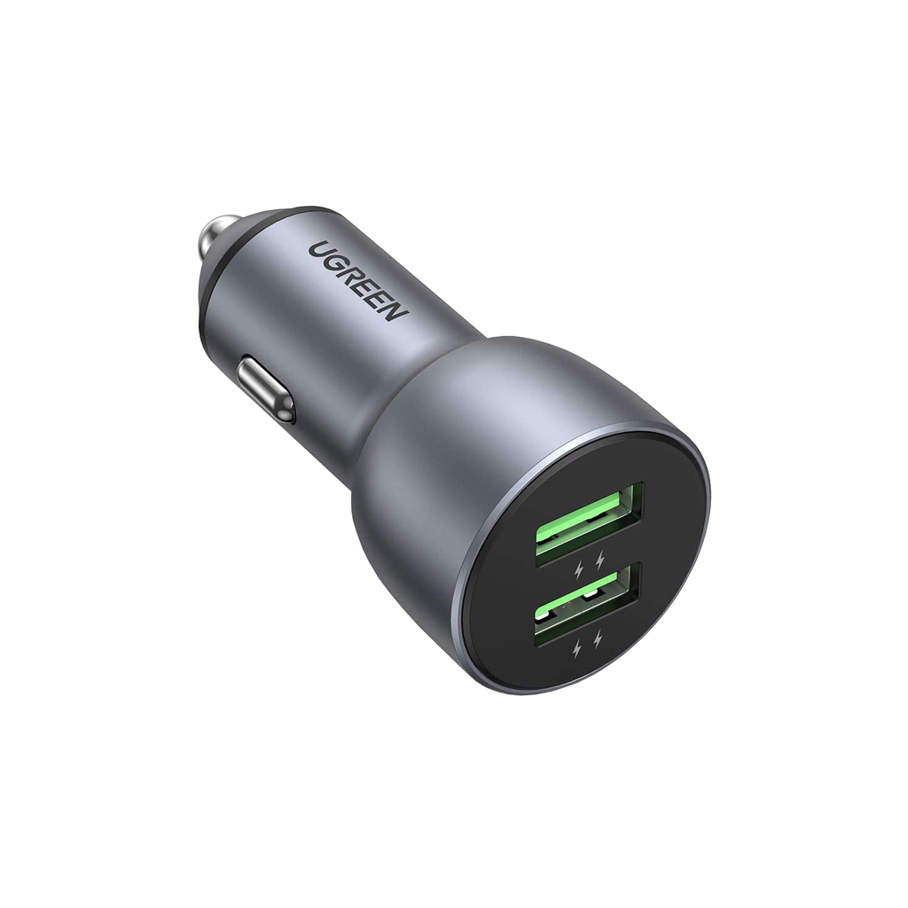 

Зарядное устройство Ugreen CD213 36W 2xUSB QC 3.0 3A Car Charger (Dark Blue)