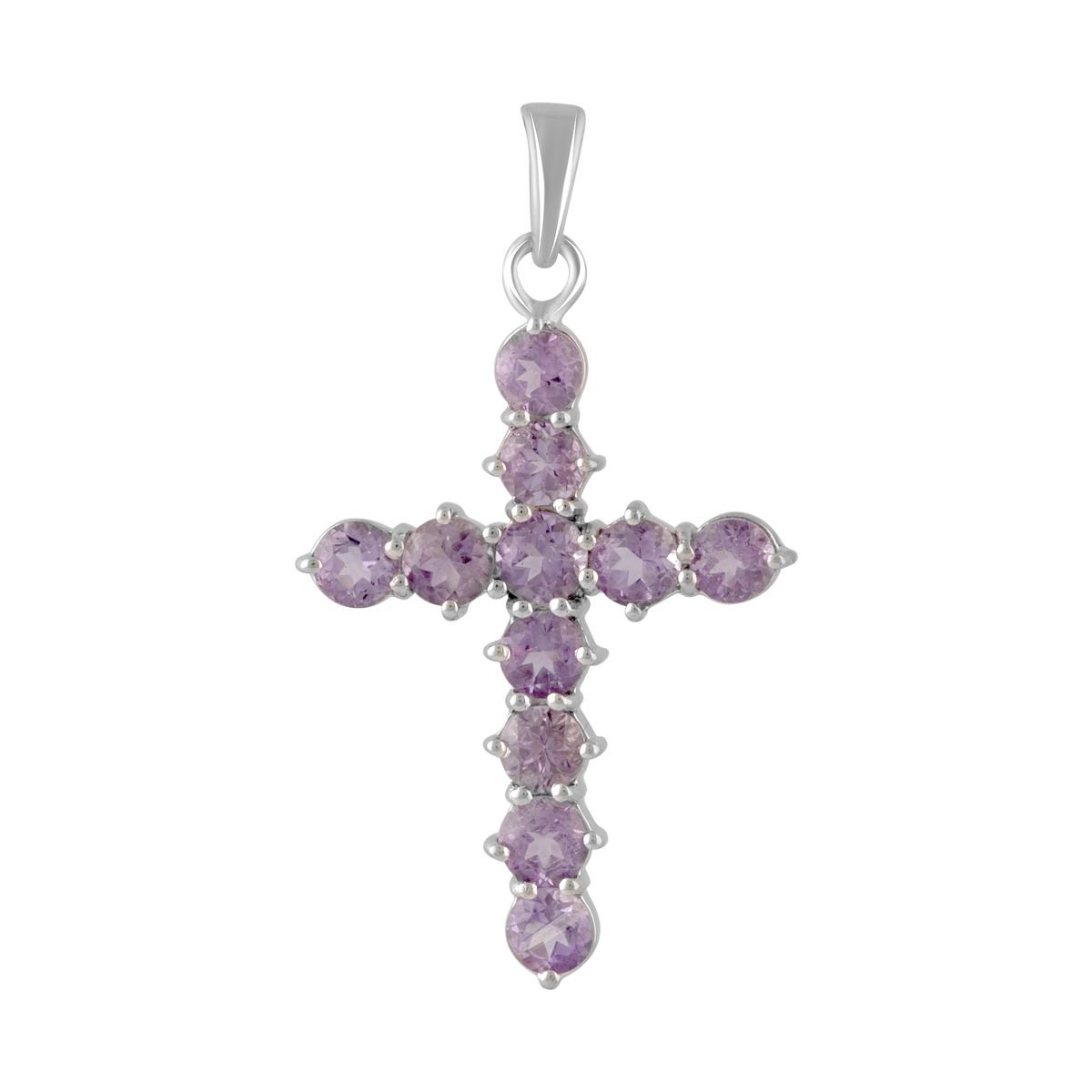 

Срібна підвіска 925 проби 3,58 г з мексиканським аметистом "Rose De France"лазерної огранки 4,53 карат BoutiqueTV